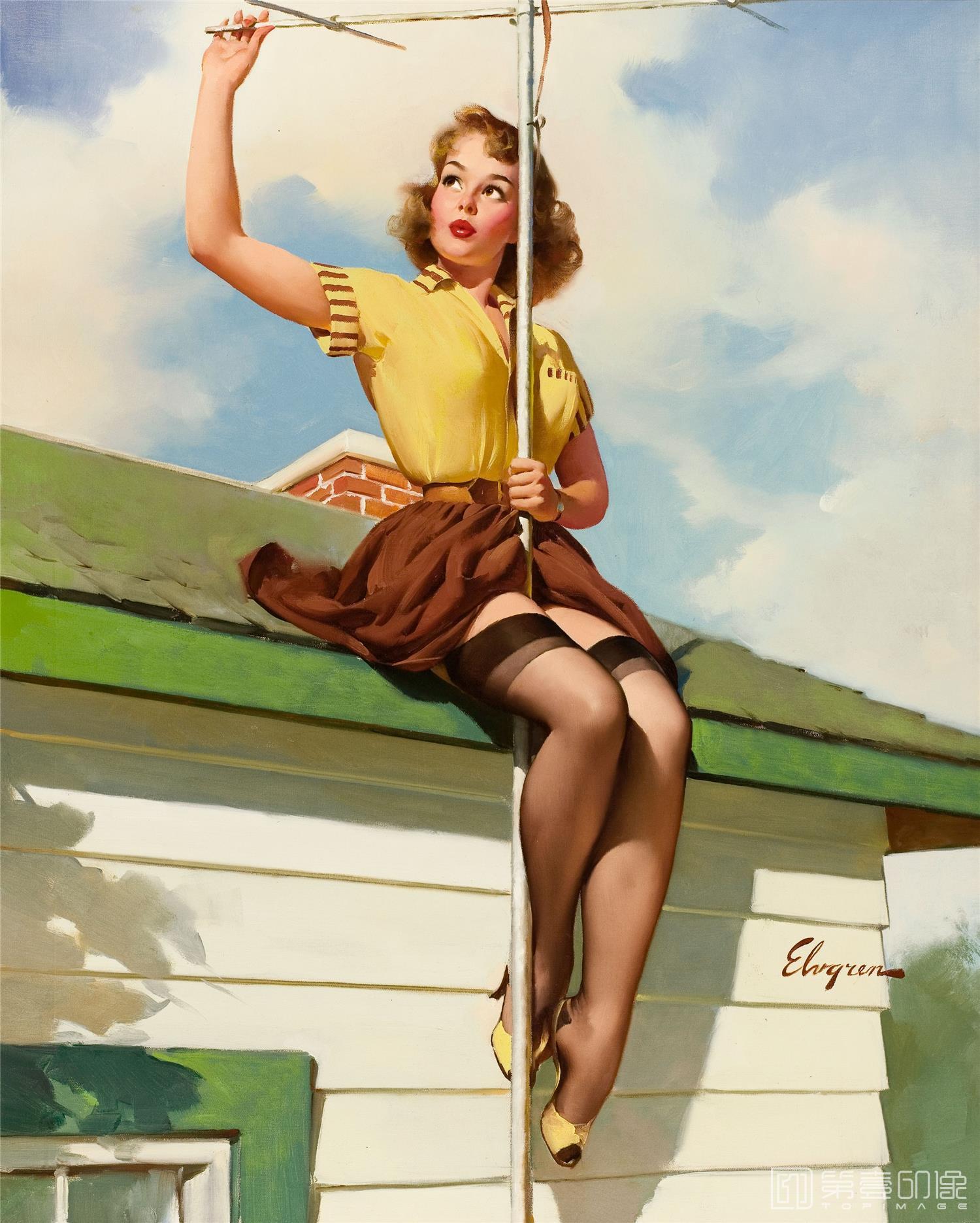 油画-吉尔·艾尔夫格雷恩 Gil Elvgren 作品集-59